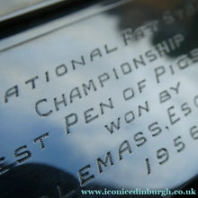 Load image into Gallery viewer, 1950s Silver Hallmarked Cigarette Box Scottish Farming Presentation Award

