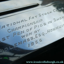 Load image into Gallery viewer, 1950s Silver Hallmarked Cigarette Box Scottish Farming Presentation Award
