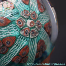 Load image into Gallery viewer, 1950s Strathearn / Vasart Glass Large Paperweight. Millefiori Canes and Latticino Eight Spoke Paperweight - Paperweight
