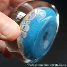 Load image into Gallery viewer, 1950s Strathearn / Vasart Glass Paperweight. Millefiori Canes and Latticino Nine Spoke Paperweight - Paperweight
