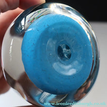 Load image into Gallery viewer, 1950s Strathearn / Vasart Glass Paperweight. Millefiori Canes and Latticino Nine Spoke Paperweight - Paperweight
