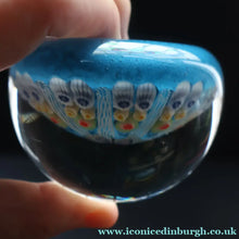 Load image into Gallery viewer, 1950s Strathearn / Vasart Glass Paperweight. Millefiori Canes and Latticino Nine Spoke Paperweight - Paperweight
