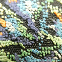 Load image into Gallery viewer, Pretty 1950s Vintage Powder Compact with Tapestry Petit Point Lid. Made by STRATTON
