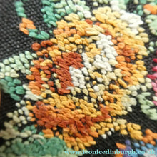 Load image into Gallery viewer, Pretty 1950s Vintage Powder Compact with Tapestry Petit Point Lid. Made by STRATTON
