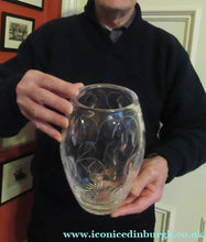 Load image into Gallery viewer, Large Stuart Crystal Cut Glass Vase after JOHN LUXTON. Height 8 1/2 inches. - VINTAGE CRYSTAL GLASSES
