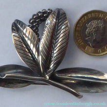 Load image into Gallery viewer, Stylish Scandinavian ANTON MICHELSEN Vintage 1950s Danish Silver Brooch. Signed AM below a Crown
