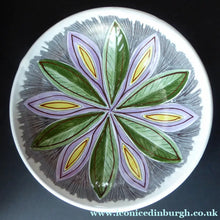 Load image into Gallery viewer, 1950s Swedish LAHOLM Bowl with Stylised Image of a Flower.  Attractive Large Scandinavian Vintage Dish
