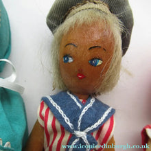 Load image into Gallery viewer, Set of Three Little Vintage 1950s WOODEN DOLLS. Made in Poland
