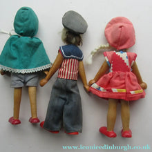 Load image into Gallery viewer, Set of Three Little Vintage 1950s WOODEN DOLLS. Made in Poland
