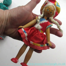 Load image into Gallery viewer, Set of Three Little Vintage 1950s WOODEN DOLLS. Made in Poland
