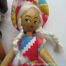 Load image into Gallery viewer, Set of Three Little Vintage 1950s WOODEN DOLLS. Made in Poland
