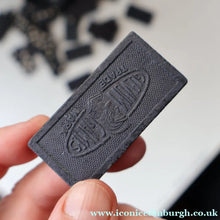 Load image into Gallery viewer, Vintage 1960s Toffee Tin with the Shape of a Black and White Dice (containing 28 dominoes)
