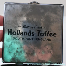 Load image into Gallery viewer, Vintage 1960s Toffee Tin with the Shape of a Black and White Dice (containing 28 dominoes)
