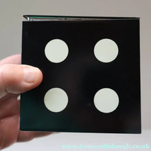 Load image into Gallery viewer, Vintage 1960s Toffee Tin with the Shape of a Black and White Dice (containing 28 dominoes)
