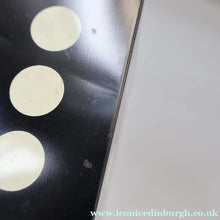 Load image into Gallery viewer, Vintage 1960s Toffee Tin with the Shape of a Black and White Dice (containing 28 dominoes)
