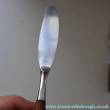 Load image into Gallery viewer, 1950s. Pair of Vintage DANSK Fjord Pattern Dinner Knives. Stainless Steel with Teak Handles. 8 1/4 inches
