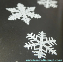 Load image into Gallery viewer, Two Pyrex Dishes. No Lids. Black Oblong. Pink Oval. Snowflake Pattern
