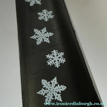 Load image into Gallery viewer, Two Pyrex Dishes. No Lids. Black Oblong. Pink Oval. Snowflake Pattern
