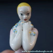 Load image into Gallery viewer, UKRAINE POTTERY. Vintage 1950s Figurine of a Girl. Baranivka Porcelain Factory
