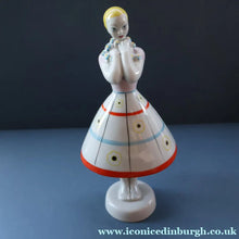 Load image into Gallery viewer, UKRAINE POTTERY. Vintage 1950s Figurine of a Girl. Baranivka Porcelain Factory
