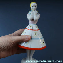 Load image into Gallery viewer, UKRAINE POTTERY. Vintage 1950s Figurine of a Girl. Baranivka Porcelain Factory
