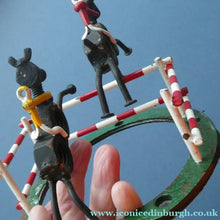 Load image into Gallery viewer,  Vintage 1950s Hand-Made Painted Nuts and Bolts Model of Showjumpers
