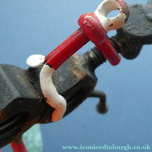 Load image into Gallery viewer,  Vintage 1950s Hand-Made Painted Nuts and Bolts Model of Showjumpers
