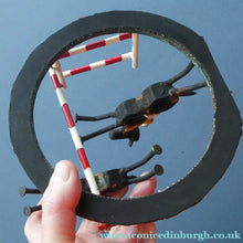 Load image into Gallery viewer,  Vintage 1950s Hand-Made Painted Nuts and Bolts Model of Showjumpers
