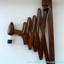 Load image into Gallery viewer, Unusual Vintage TEAK Scissor / Concertina Action Wall Lamp. Mid-Century Danish Design
