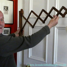 Load image into Gallery viewer, Unusual Vintage TEAK Scissor / Concertina Action Wall Lamp. Mid-Century Danish Design
