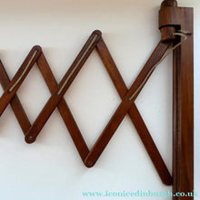 Load image into Gallery viewer, Unusual Vintage TEAK Scissor / Concertina Action Wall Lamp. Mid-Century Danish Design
