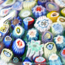 Load image into Gallery viewer, LARGE Vintage Scottish Paperweight, possibly by VASART GLASS. Aqua Green Ground with a Carpet of Millefiori
