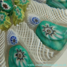 Load image into Gallery viewer, Vintage Scottish Paperweight 1950s VASART GLASS. Lilac Ground with Nine Spokes and Millefiori Canes
