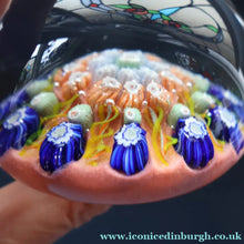 Load image into Gallery viewer, Early 1950s VASART GLASS Paperweight. Pink Ground with Ten Half Spokes and Millefiori Canes

