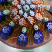 Load image into Gallery viewer, Early 1950s VASART GLASS Paperweight. Pink Ground with Ten Half Spokes and Millefiori Canes
