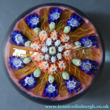 Load image into Gallery viewer, Early 1950s VASART GLASS Paperweight. Pink Ground with Ten Half Spokes and Millefiori Canes
