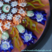 Load image into Gallery viewer, Early 1950s VASART GLASS Paperweight. Pink Ground with Ten Half Spokes and Millefiori Canes
