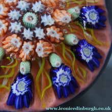 Load image into Gallery viewer, Early 1950s VASART GLASS Paperweight. Pink Ground with Ten Half Spokes and Millefiori Canes
