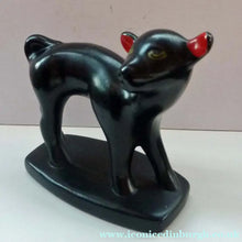 Load image into Gallery viewer, 1950s Italian Ceramic Figurine of a Black Lamb
