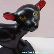 Load image into Gallery viewer, 1950s Italian Ceramic Figurine of a Black Lamb
