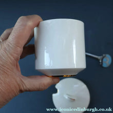 Load image into Gallery viewer, 1950s Vintage Royal Grafton JAM POT &amp; SPOON with BEDLINGTON TERRIER Decoration
