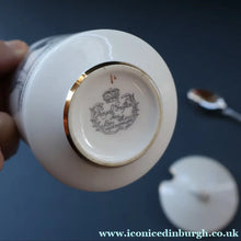 Load image into Gallery viewer, 1950s Vintage Royal Grafton JAM POT &amp; SPOON with BEDLINGTON TERRIER Decoration
