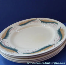 Load image into Gallery viewer, 1950s Vintage Susie Cooper Pottery BRACKEN PATTERN Dessert Plates. KESTREL shape. 9 inches

