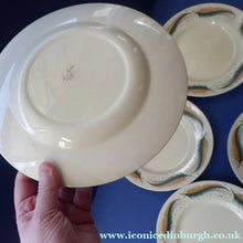 Load image into Gallery viewer, 1950s Vintage Susie Cooper Pottery BRACKEN PATTERN Dessert Plates. KESTREL shape. 9 inches
