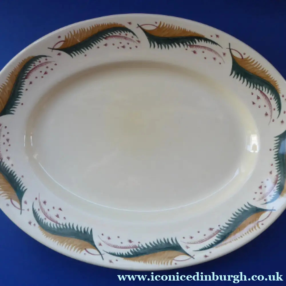 1950s Vintage Susie Cooper Pottery BRACKEN PATTERN Oval Ashet