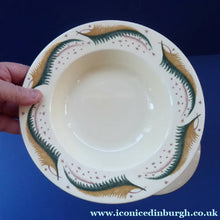 Load image into Gallery viewer, 1950s Vintage Susie Cooper Pottery BRACKEN PATTERN Shallow Soup Bowls. KESTREL shape. 8 inches
