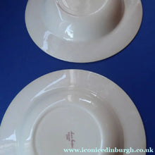 Load image into Gallery viewer, 1950s Vintage Susie Cooper Pottery BRACKEN PATTERN Shallow Soup Bowls. KESTREL shape. 9 inches
