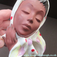 Load image into Gallery viewer, 1950s West German Cortendorf Ceramic Figurine of a Lady in a Head Scarf
