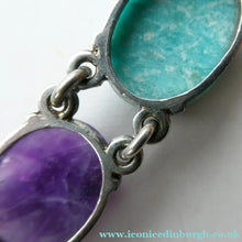 Load image into Gallery viewer, Pretty Vintage Bracelet Set with Coloured Agates. Excellent Condition
