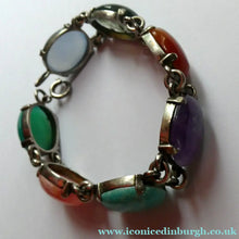 Load image into Gallery viewer, Pretty Vintage Bracelet Set with Coloured Agates. Excellent Condition
